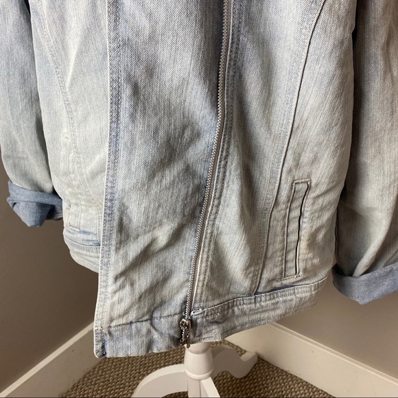 CODE BLEU DENIM JEAN LACE EMBROIDERED JACKET - Picture 3 of 11